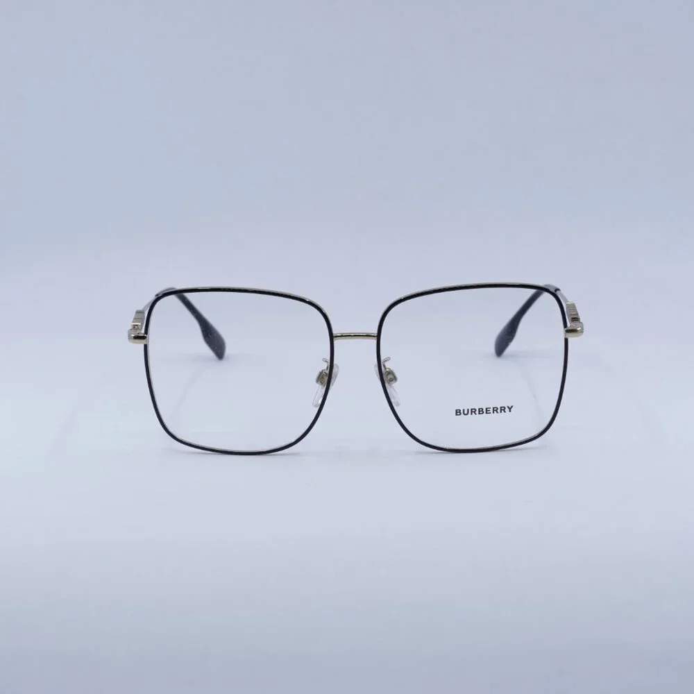 Burberry BE1378D 1326 Eyeglasses Black/Gold 57mm Square Frame